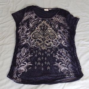 Rhinestone graphic top
